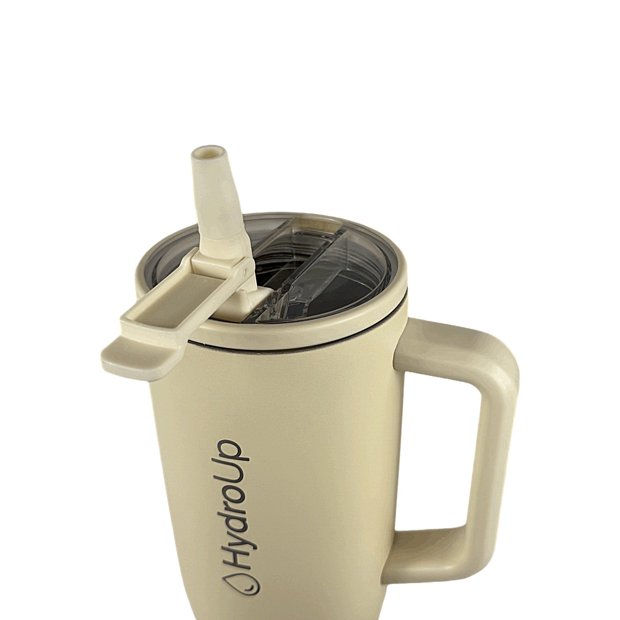 HydroUp Cup - Thermobecher / Trinkbehälter mit 100% auslaufsicherem Deckel, Trinkhalm und Tragegriff (1,2 Liter) - Mareverty