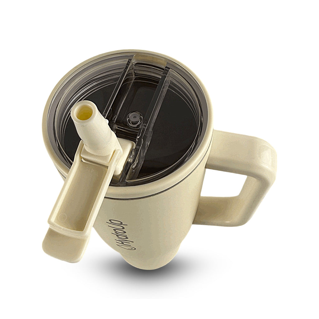 HydroUp Cup - Thermobecher / Trinkbehälter mit 100% auslaufsicherem Deckel, Trinkhalm und Tragegriff (1,2 Liter) - Mareverty