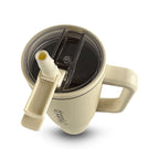 HydroUp Cup - Thermobecher / Trinkbehälter mit 100% auslaufsicherem Deckel, Trinkhalm und Tragegriff (1,2 Liter) - Mareverty
