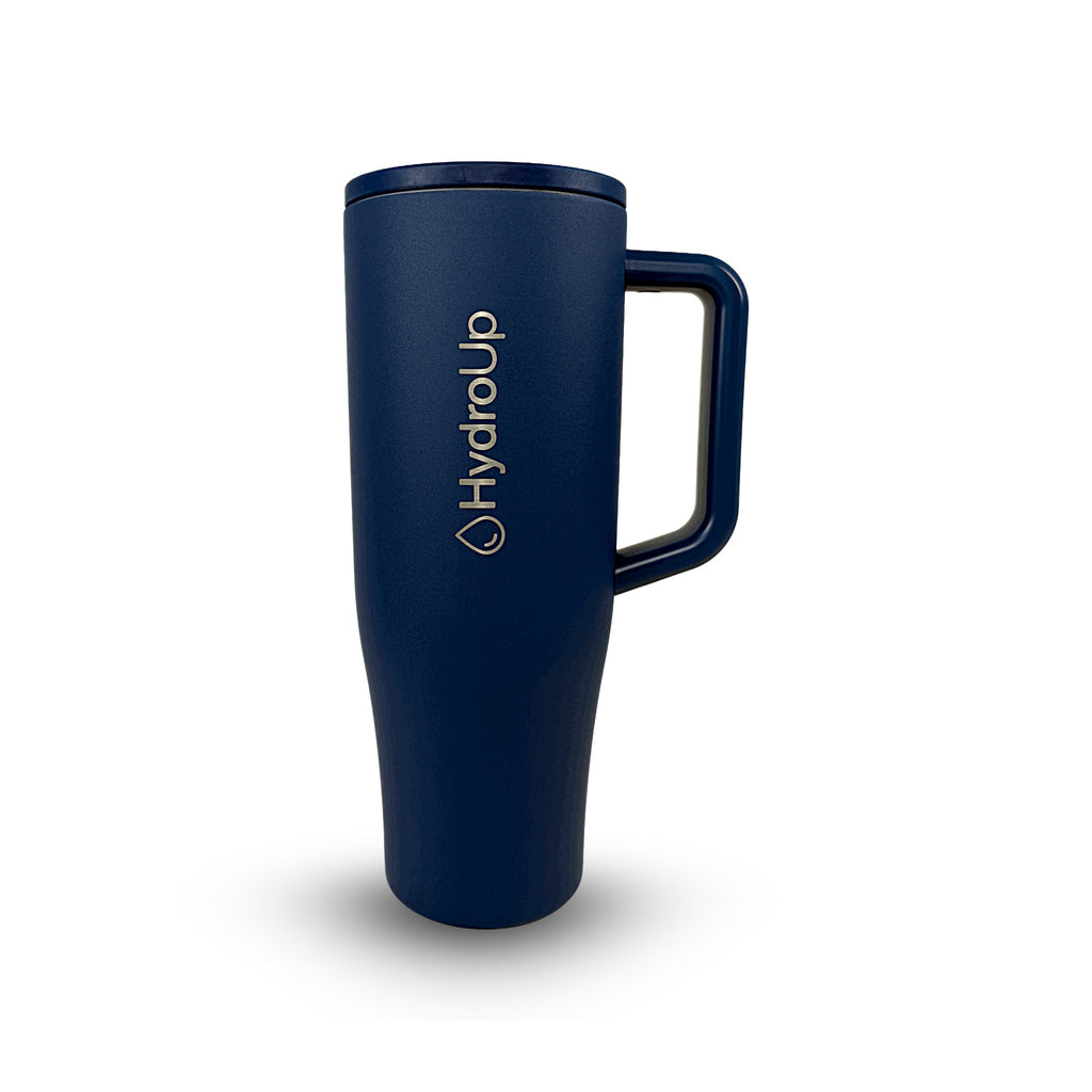 HydroUp Cup - Thermobecher / Trinkbehälter mit 100% auslaufsicherem Deckel, Trinkhalm und Tragegriff (1,2 Liter) - Mareverty
