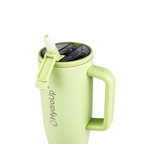 HydroUp Cup - Tumbler / Thermobecher / Trinkbehälter mit 100% auslaufsicherem Deckel, Trinkhalm und Tragegriff (1,2 Liter) - Mareverty