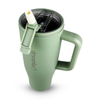 HydroUp Cup - Tumbler / Thermobecher / Trinkbehälter mit 100% auslaufsicherem Deckel, Trinkhalm und Tragegriff (1,2 Liter) - Mareverty