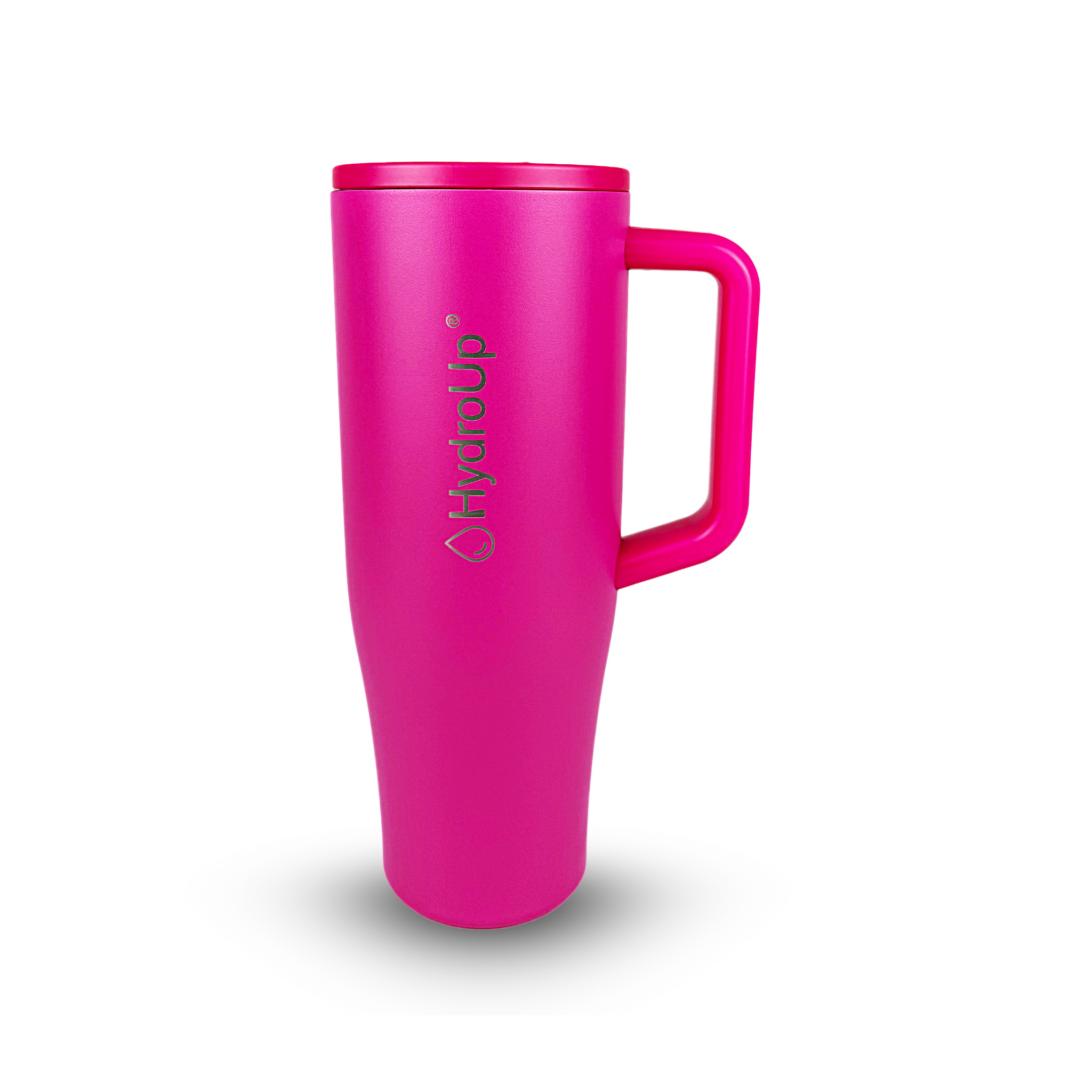 HydroUp Cup - Tumbler / Thermobecher / Trinkbehälter mit 100% auslaufsicherem Deckel, Trinkhalm und Tragegriff (1,2 Liter)