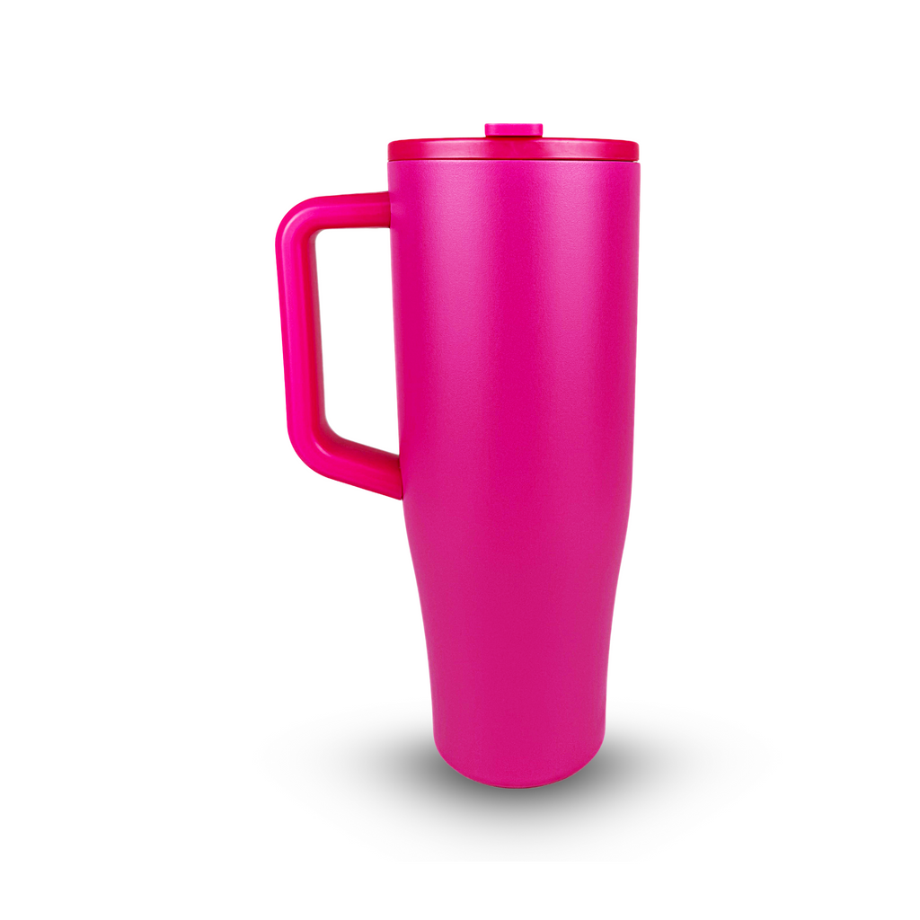 HydroUp Cup - Tumbler / Thermobecher / Trinkbehälter mit 100% auslaufsicherem Deckel, Trinkhalm und Tragegriff (1,2 Liter) - Mareverty