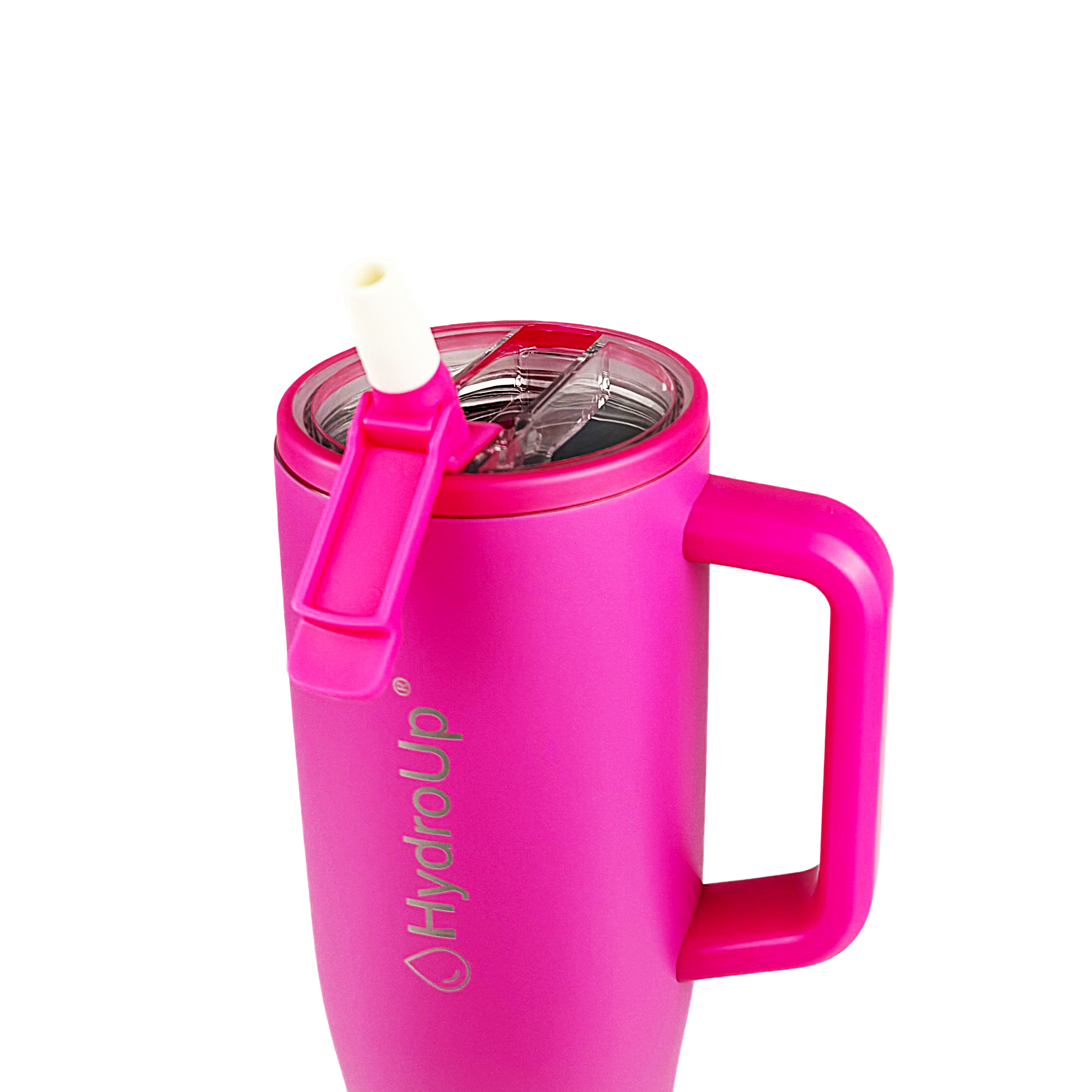 HydroUp Cup - Tumbler / Thermobecher / Trinkbehälter mit 100% auslaufsicherem Deckel, Trinkhalm und Tragegriff (1,2 Liter) - Mareverty
