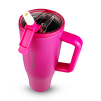 HydroUp Cup - Tumbler / Thermobecher / Trinkbehälter mit 100% auslaufsicherem Deckel, Trinkhalm und Tragegriff (1,2 Liter) - Mareverty