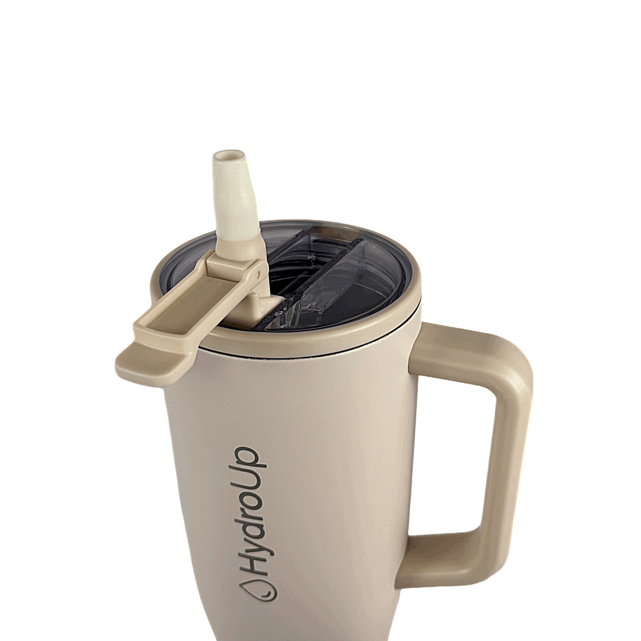 HydroUp Cup - Thermobecher / Trinkbehälter mit 100% auslaufsicherem Deckel, Trinkhalm und Tragegriff (1,2 Liter) - Mareverty