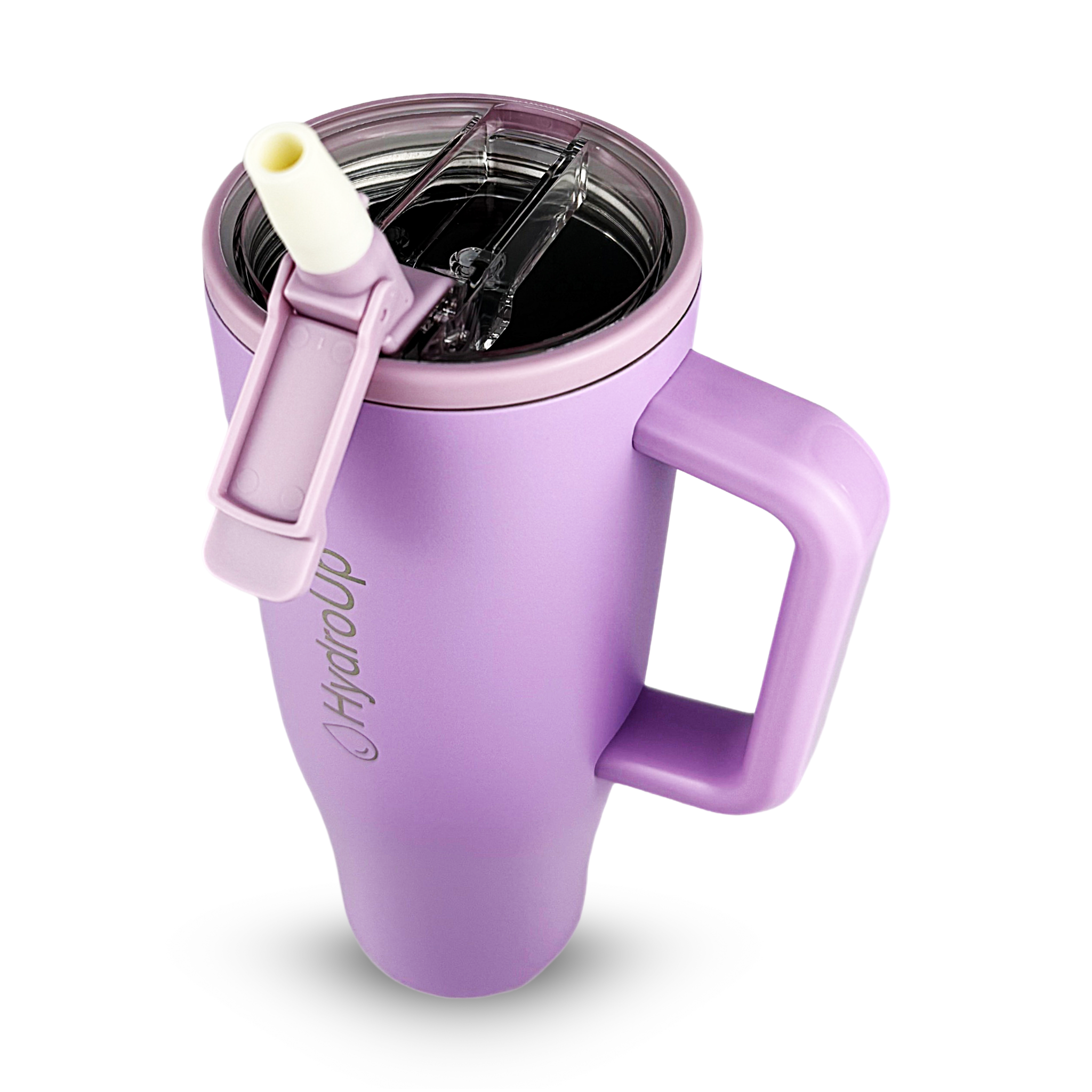 HydroUp Cup - Tumbler / Thermobecher / Trinkbehälter mit 100% auslaufsicherem Deckel, Trinkhalm und Tragegriff (1,2 Liter) - Mareverty