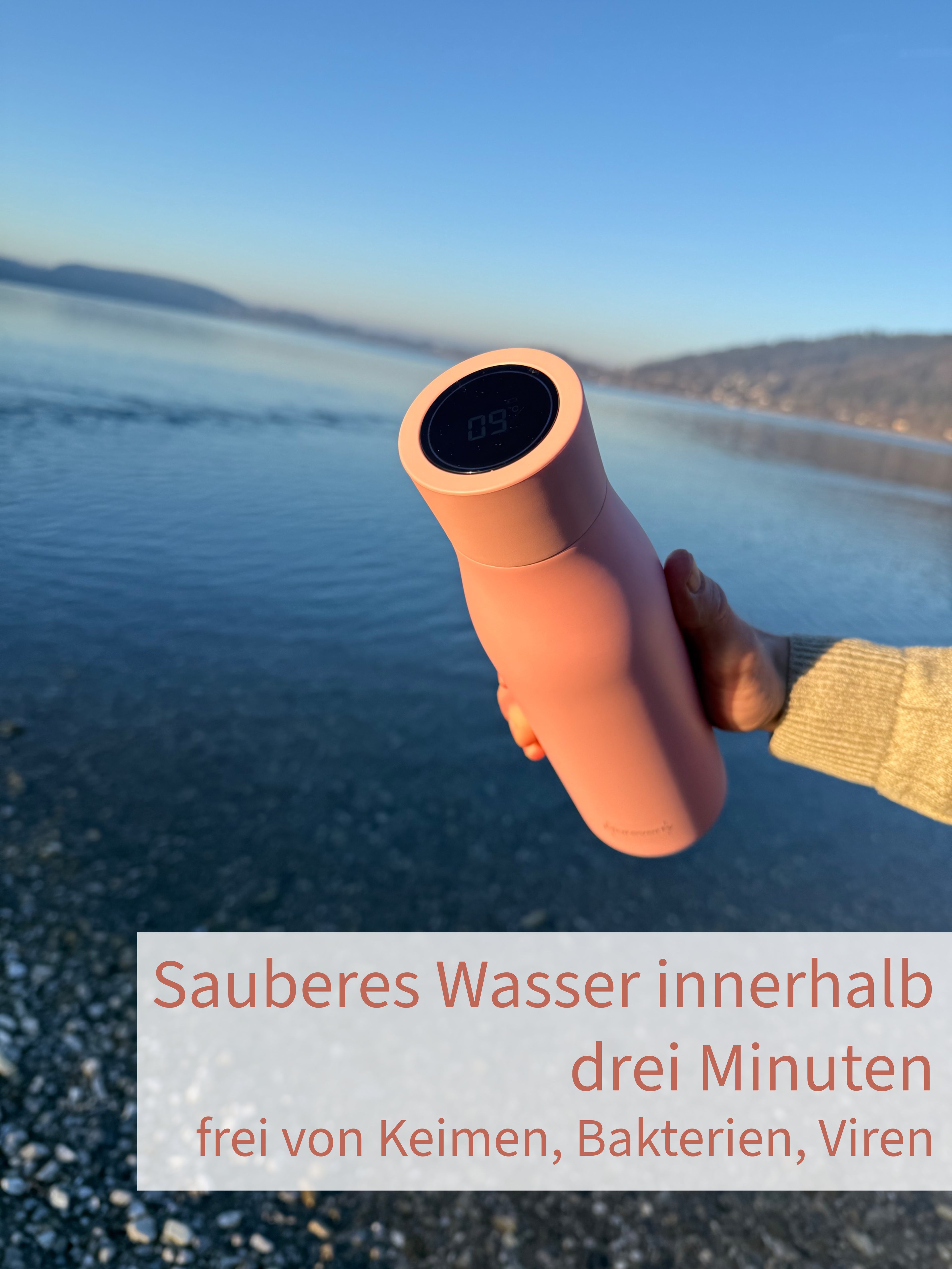 Sparset: 2x Selbstreinigende Trinkflasche - Smart HydroUp: Selbstreinigungsfunktion, Temperaturanzeige, Trinkerinnerung - 750ml - Mareverty