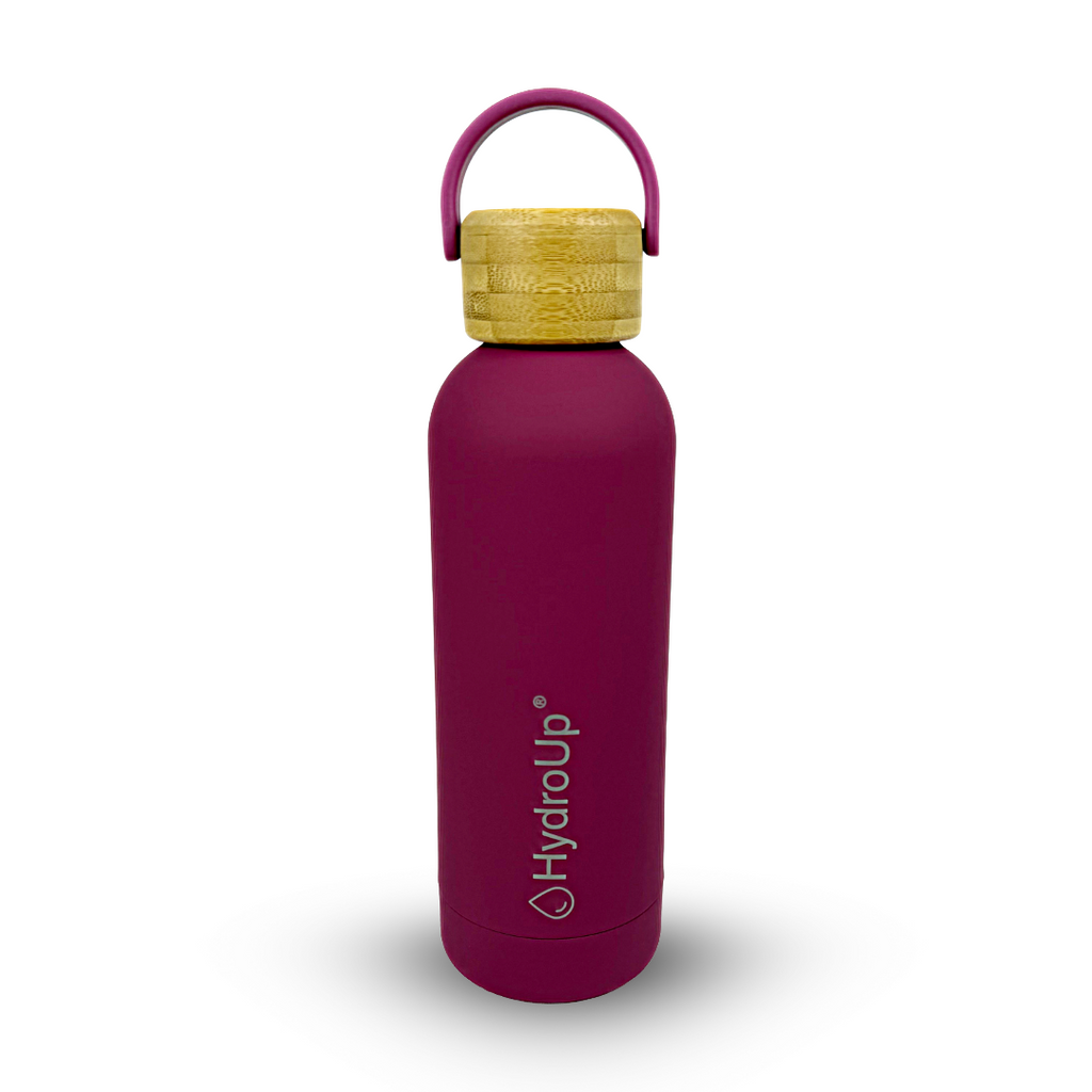 Edelstahl Trinkflasche – Isolierflasche mit Bambusdeckel & Tragegriff – Auslaufsichere Thermoflasche für Sport, Büro & Alltag – BPA-freie Wasserflasche
