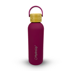 Edelstahl Trinkflasche – Isolierflasche mit Bambusdeckel & Tragegriff – Auslaufsichere Thermoflasche für Sport, Büro & Alltag – BPA-freie Wasserflasche