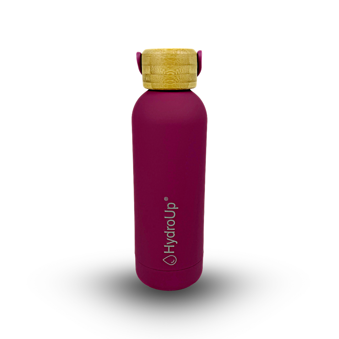 Edelstahl Trinkflasche – Isolierflasche mit Bambusdeckel & Tragegriff – Auslaufsichere Thermoflasche für Sport, Büro & Alltag – BPA-freie Wasserflasche