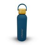 Edelstahl Trinkflasche – Isolierflasche mit Bambusdeckel & Tragegriff – Auslaufsichere Thermoflasche für Sport, Büro & Alltag – BPA-freie Wasserflasche