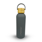 Edelstahl Trinkflasche – Isolierflasche mit Bambusdeckel & Tragegriff – Auslaufsichere Thermoflasche für Sport, Büro & Alltag – BPA-freie Wasserflasche