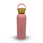 Edelstahl Trinkflasche – Isolierflasche mit Bambusdeckel & Tragegriff – Auslaufsichere Thermoflasche für Sport, Büro & Alltag – BPA-freie Wasserflasche