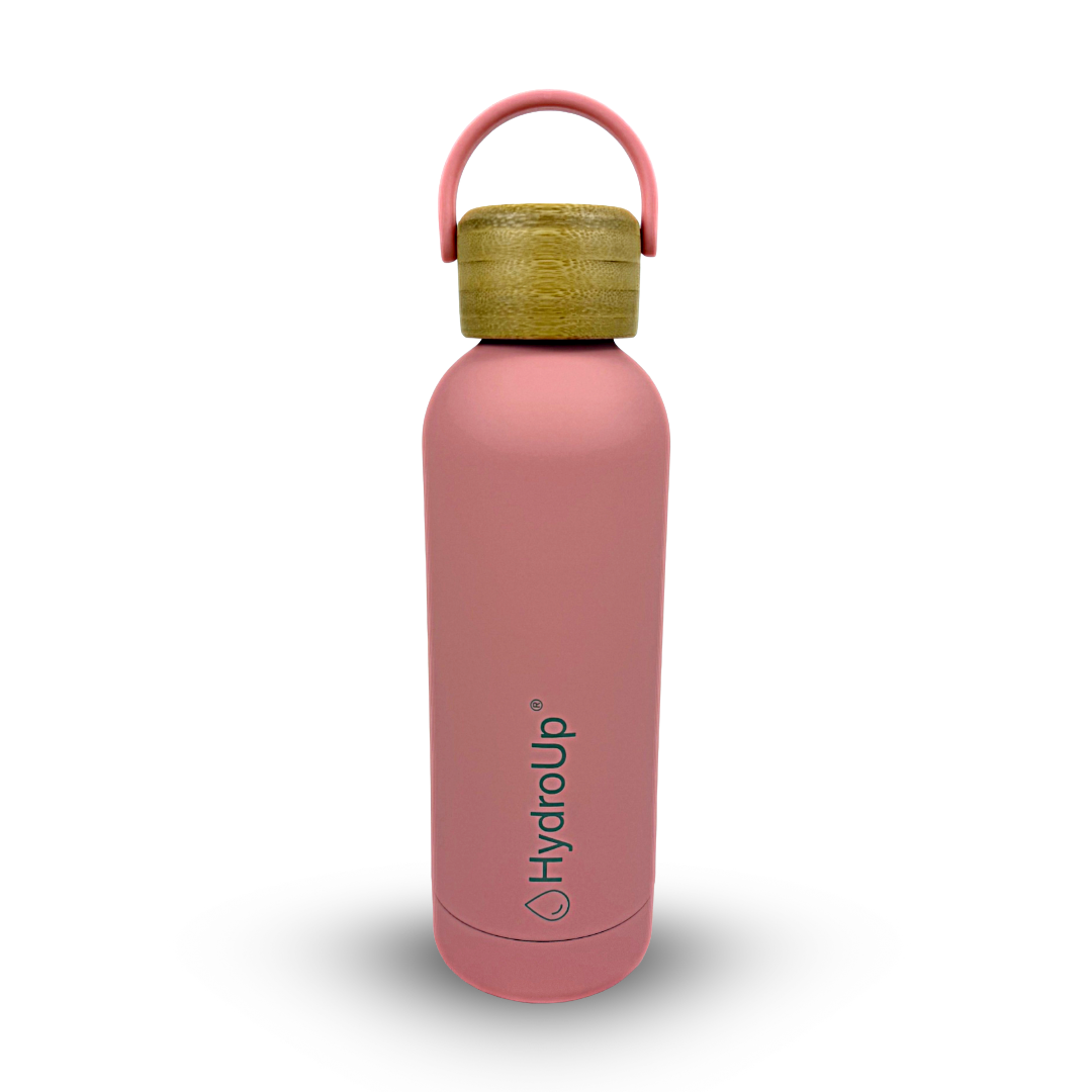 Edelstahl Trinkflasche – Isolierflasche mit Bambusdeckel & Tragegriff – Auslaufsichere Thermoflasche für Sport, Büro & Alltag – BPA-freie Wasserflasche