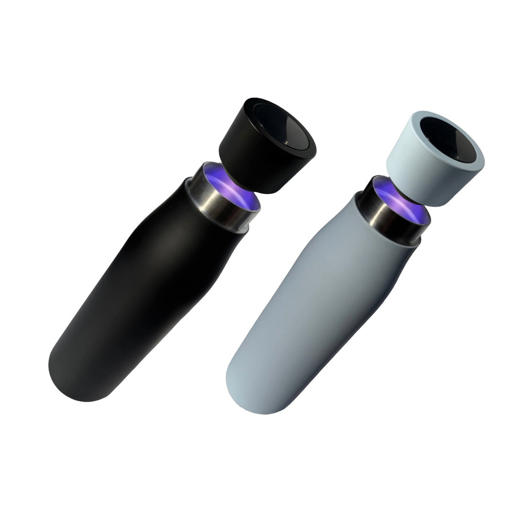 Sparset: 2x Selbstreinigende Trinkflasche - Smart HydroUp: Selbstreinigungsfunktion, Temperaturanzeige, Trinkerinnerung - 750ml - Mareverty