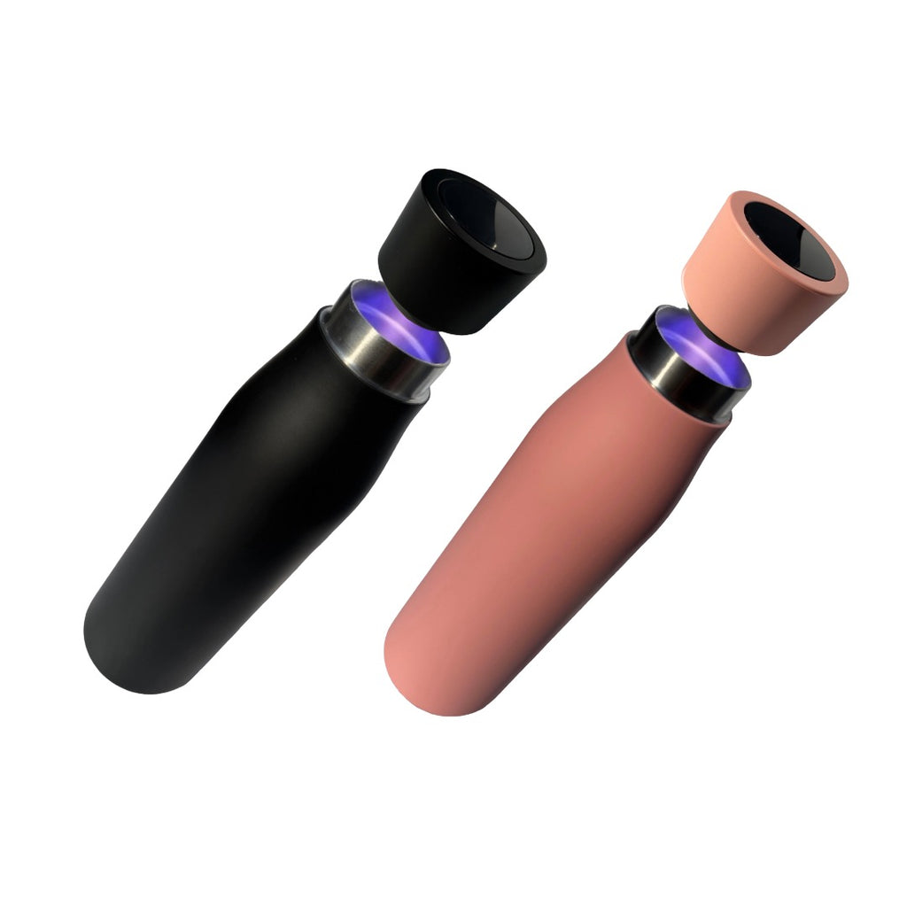 Sparset: 2x Selbstreinigende Trinkflasche - Smart HydroUp: Selbstreinigungsfunktion, Temperaturanzeige, Trinkerinnerung - 750ml - Mareverty