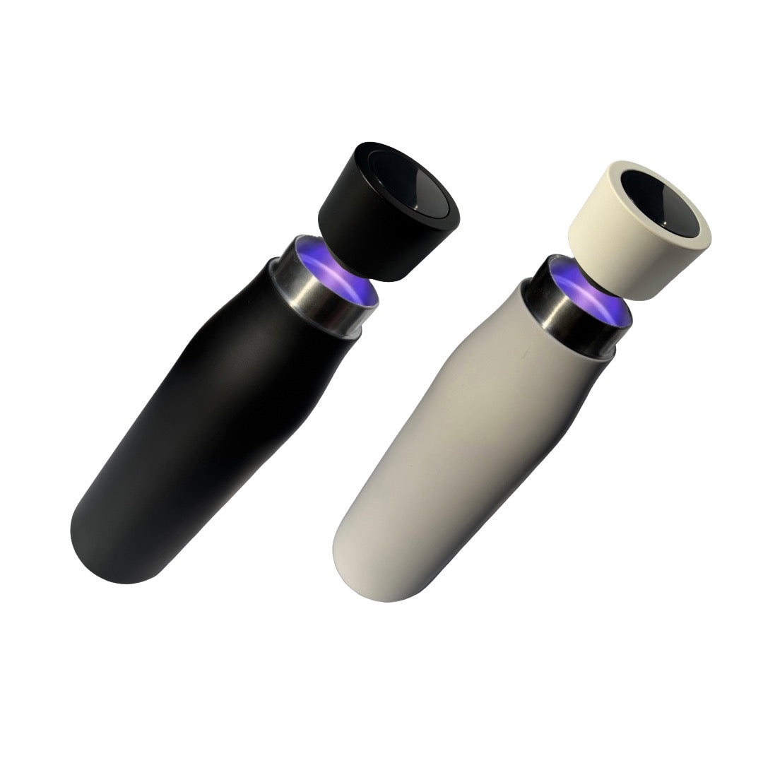 Sparset: 2x Selbstreinigende Trinkflasche - Smart HydroUp: Selbstreinigungsfunktion, Temperaturanzeige, Trinkerinnerung - 750ml - Mareverty