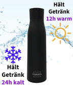 Sparset: 2x Selbstreinigende Trinkflasche - Smart HydroUp: Selbstreinigungsfunktion, Temperaturanzeige, Trinkerinnerung - 750ml - Mareverty