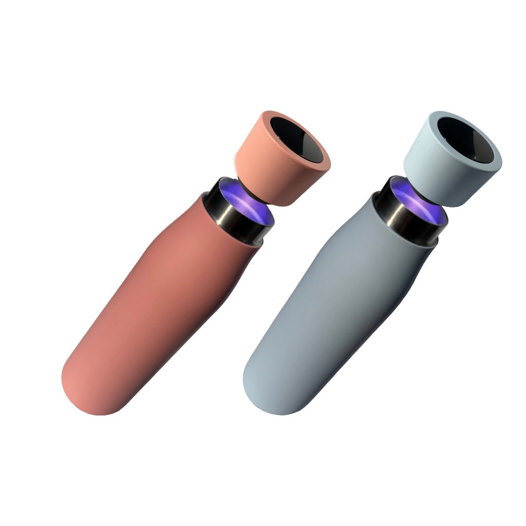 Sparset: 2x Selbstreinigende Trinkflasche - Smart HydroUp: Selbstreinigungsfunktion, Temperaturanzeige, Trinkerinnerung - 750ml - Mareverty